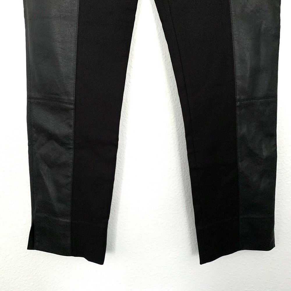 BCBGMaxAzria Brennan Pants Womens Size Small Black Faux Leather Crop High Rise - Picture 6 of 10